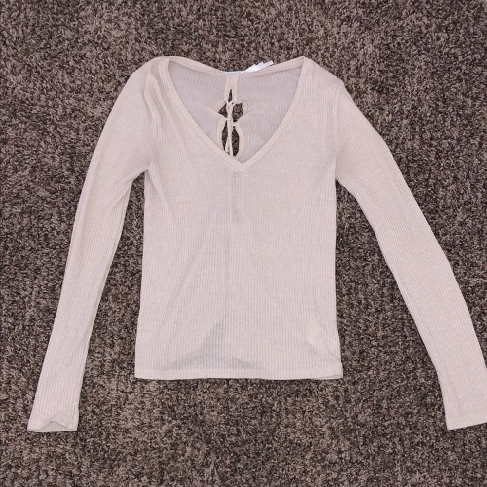 Kimichi Blue Lace-Up Back Long Sleeve